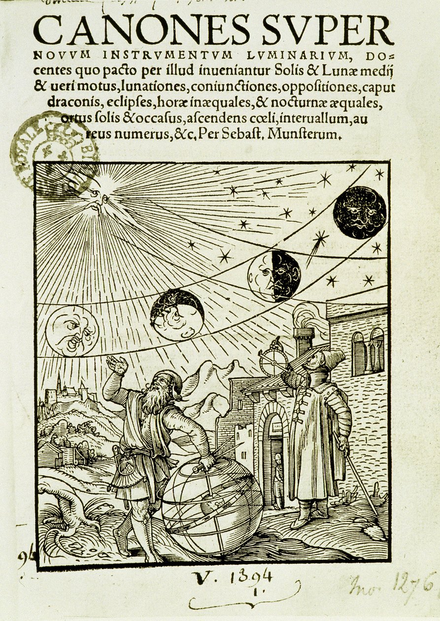 The sun and moon movements observed by astronomers - frontispiece of the book 