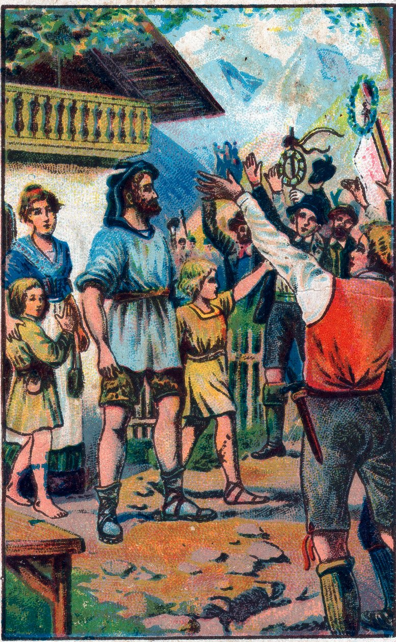 The tribute of confederates to William Tell. by Unknown artist