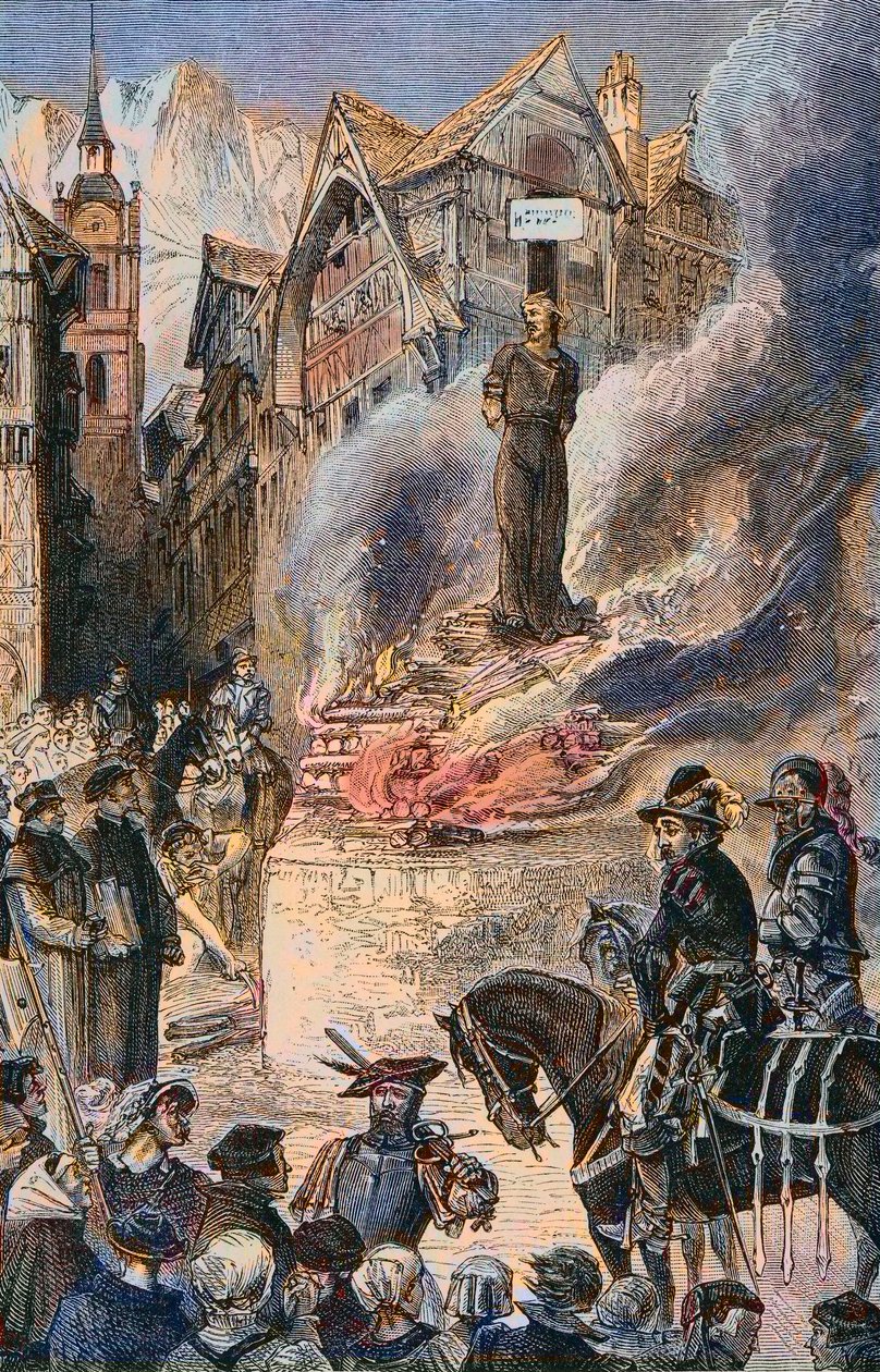 Torture of Michel Servet in Geneva, Spanish doctor and theologian