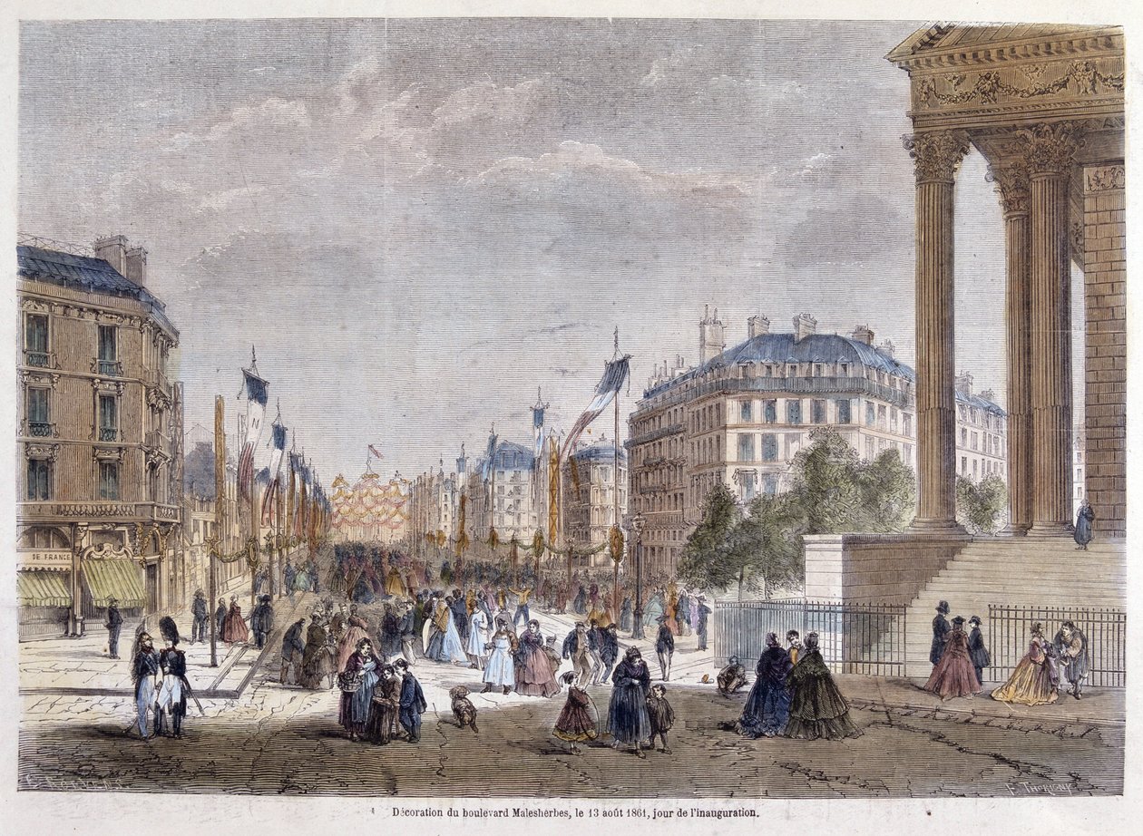 Transformations of Paris under the Second Empire, Haussmann Paris. Inauguration of Boulevard Malesherbes by Unknown artist
