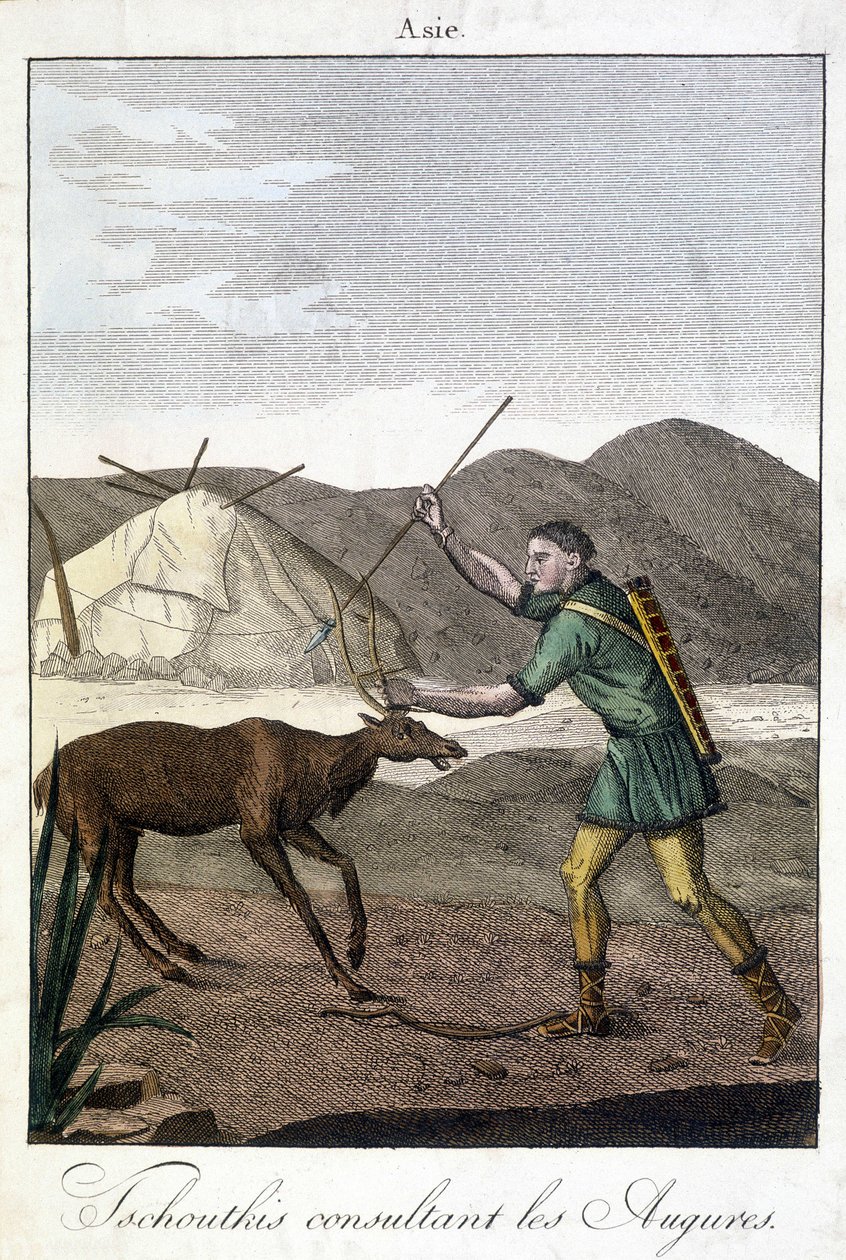 Tschutkis man consulting the auspices (Asia) by Unknown artist