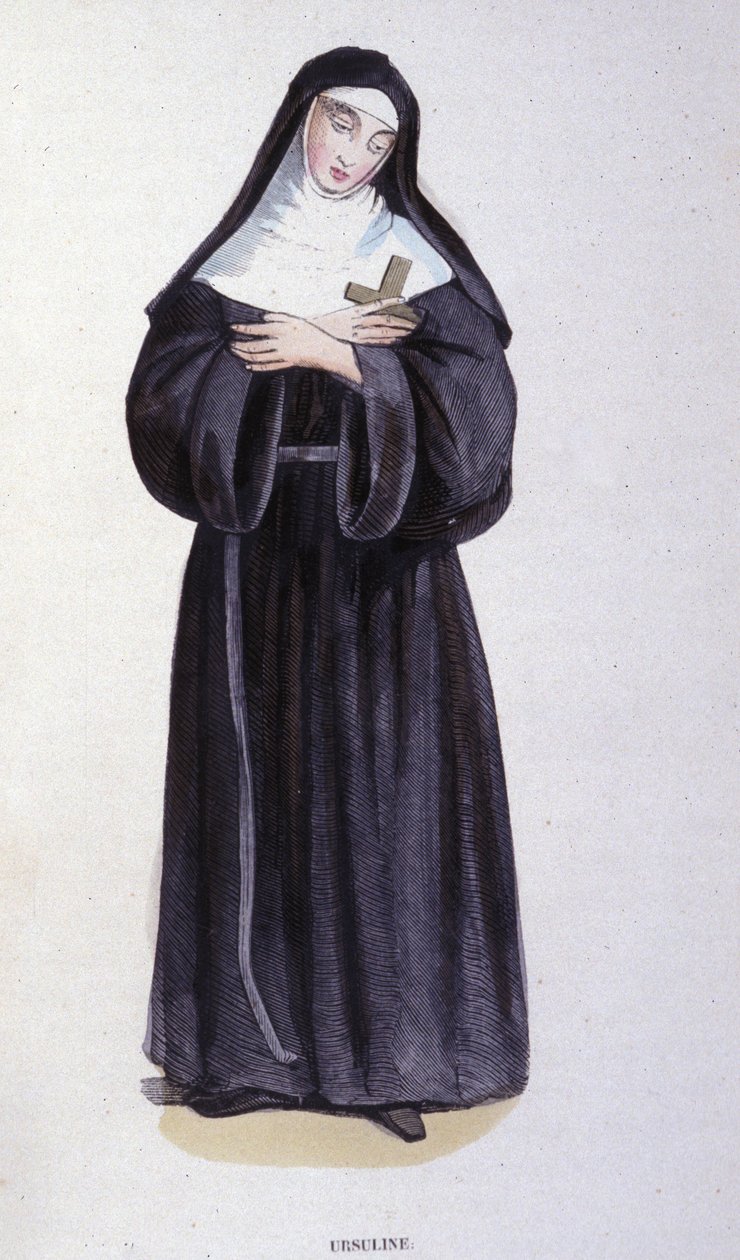 Ursuline (Engraving from an Album on Religious Orders, Paris) by Unknown artist