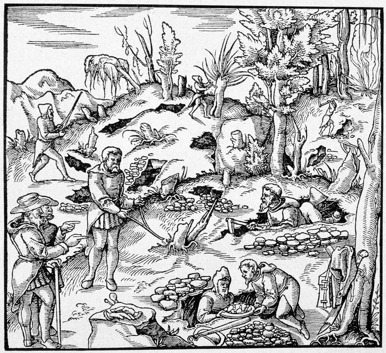 Use of the magic bucket to search for the treasures of the earth by Unknown artist