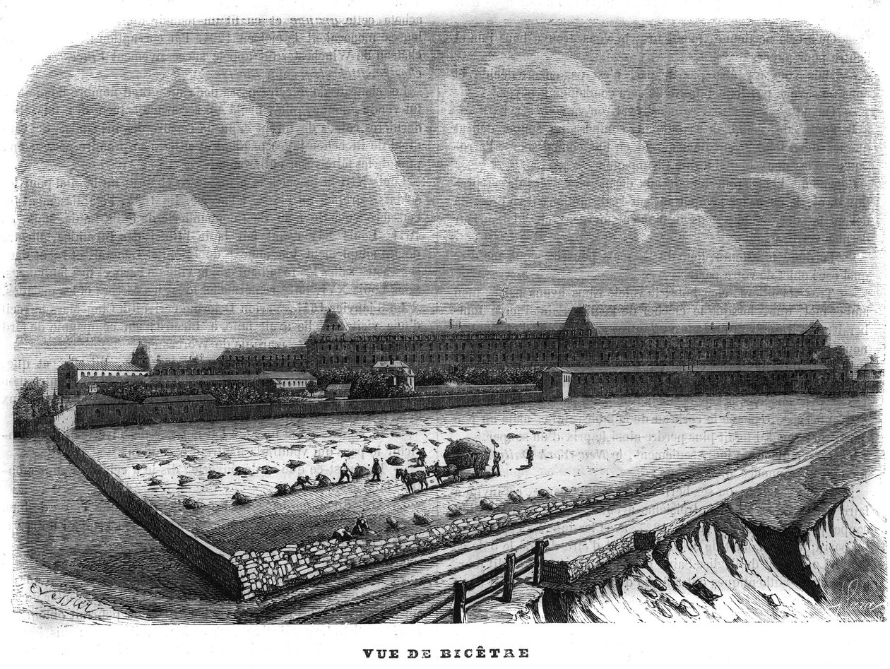 View of Bicetre near Paris in 1858. by Unknown artist