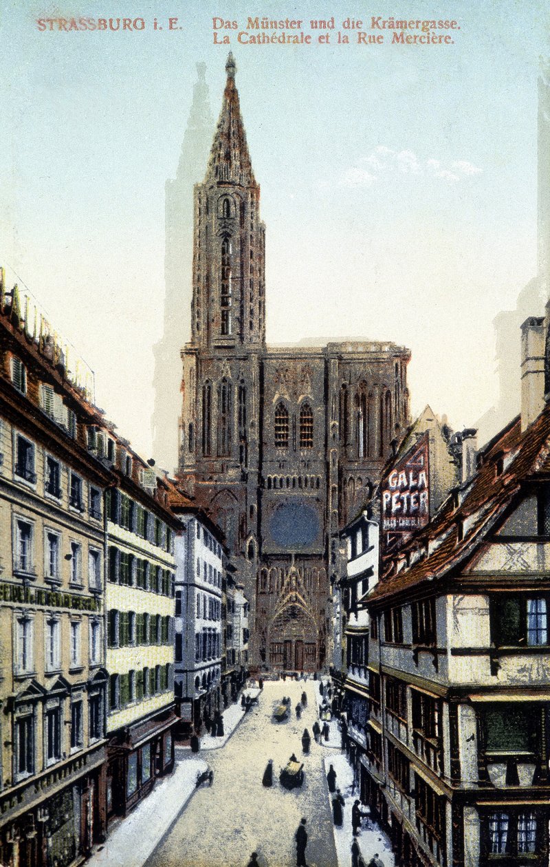 View of Strasbourg Cathedral at the End of the 19th Century by Unknown artist