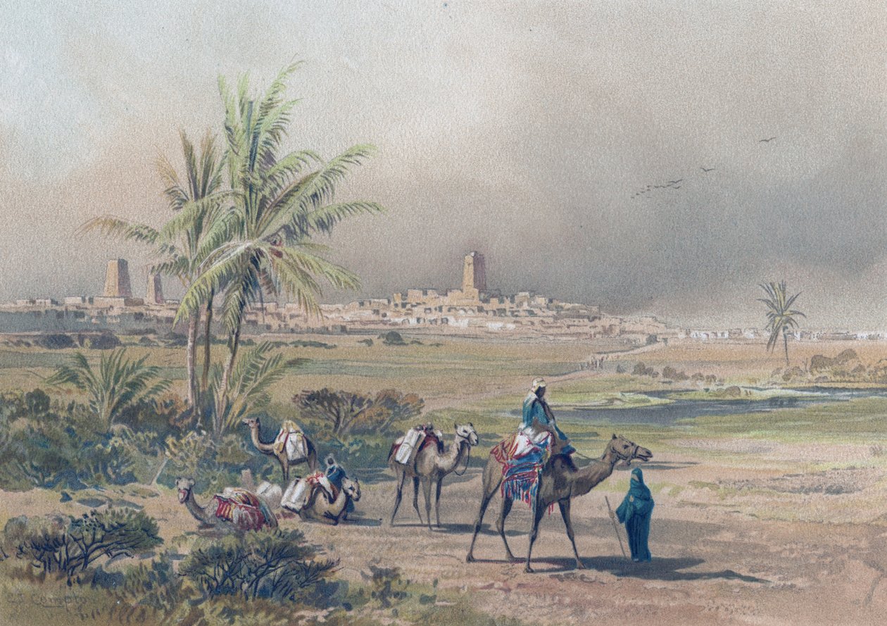 View of Timbuctoo (Timbuktu) in Modern Mali, c.1850 by Unknown artist