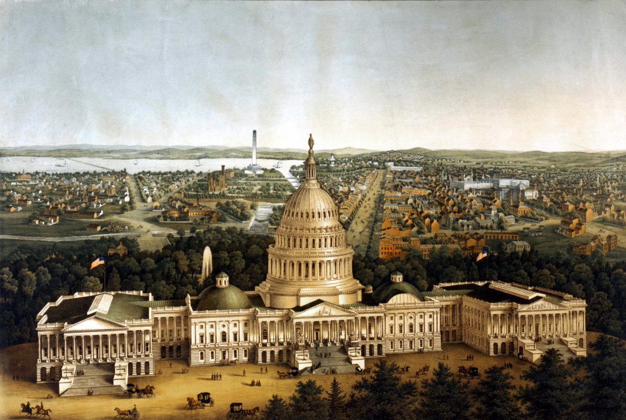 View of Washington and the White House in an 1820 performance by Unknown artist
