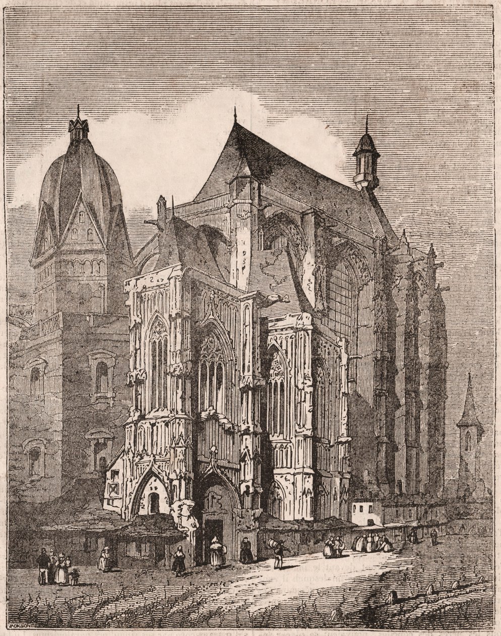 View of the Cathedral of Aachen, Germany by Unknown