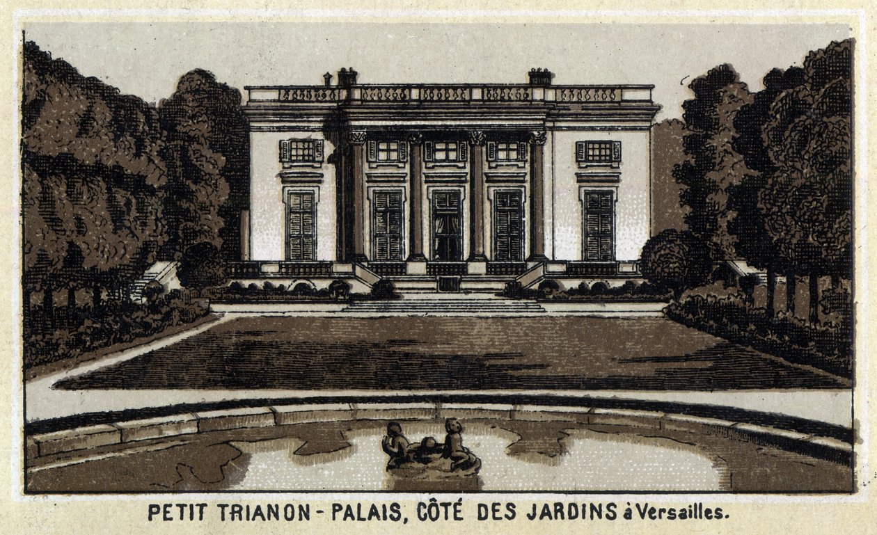 View of the Petit Trianon in the gardens of Versailles by Unknown artist