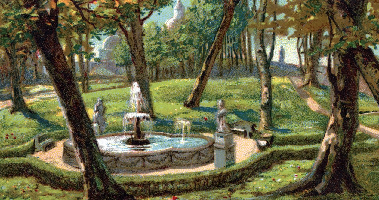 View of the Vatican City Gardens, Rome, Italy by Unknown Artist