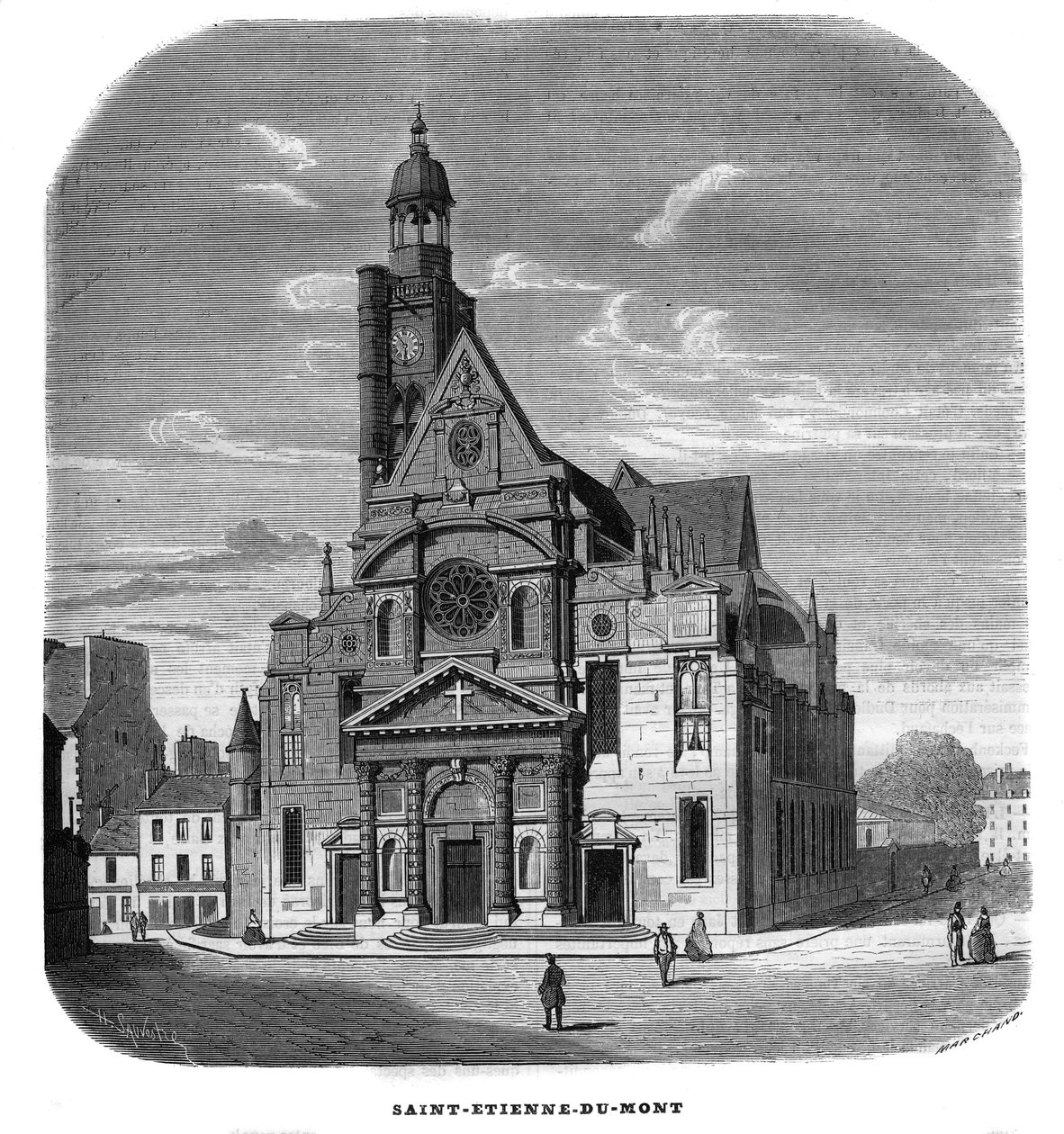 View of the Facade of the Church of Saint-Etienne-du-Mont, Paris, 1858 by Unknown artist