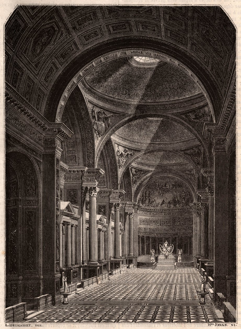 View of the interior of the Church of the Madeleine in Paris in 1843, shortly after it opened for worship by Unknown