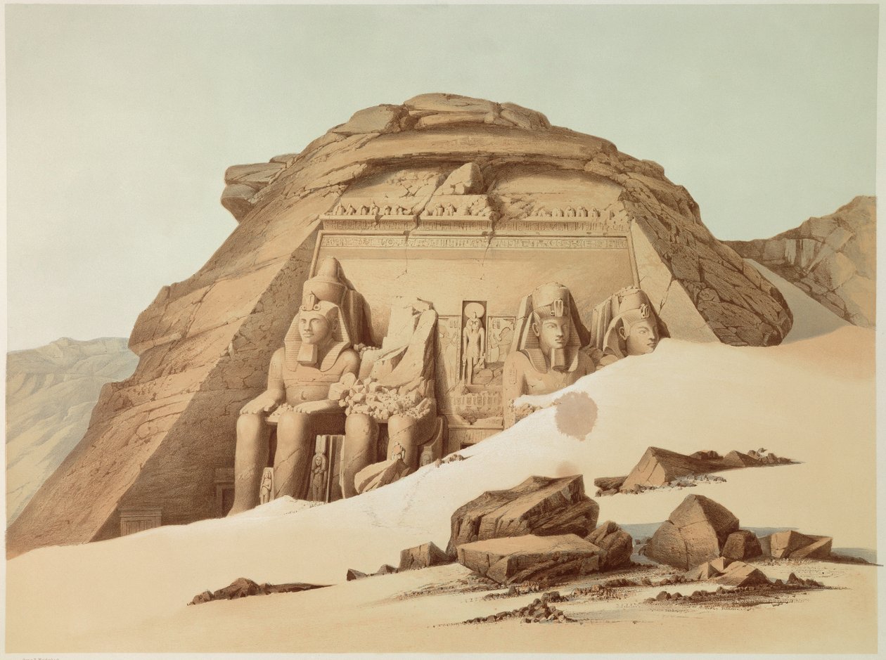 View of the temple of Abu Simbel. Egypt by Unknown artist