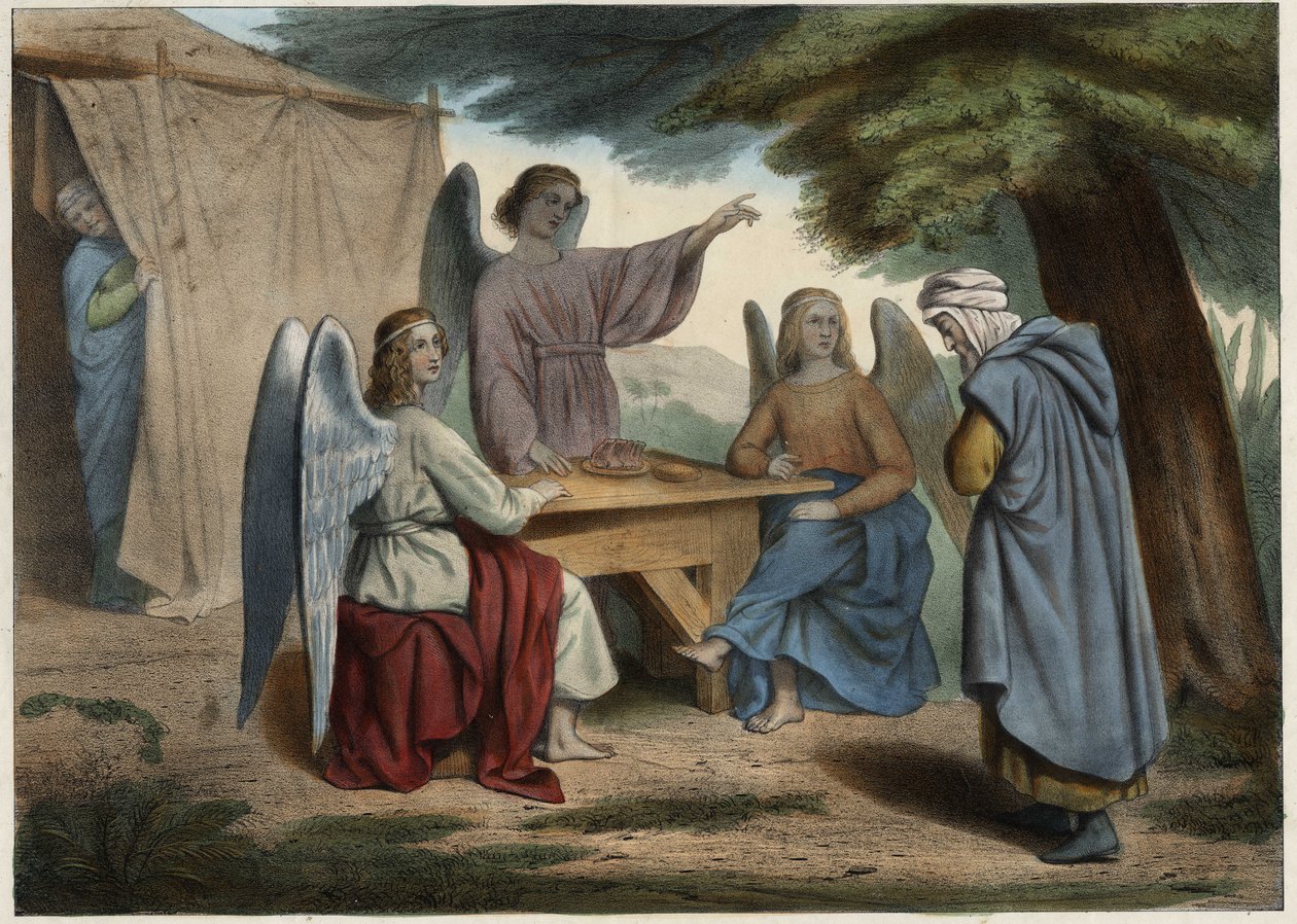 Visit of the Three Angels to Abraham by Unknown artist