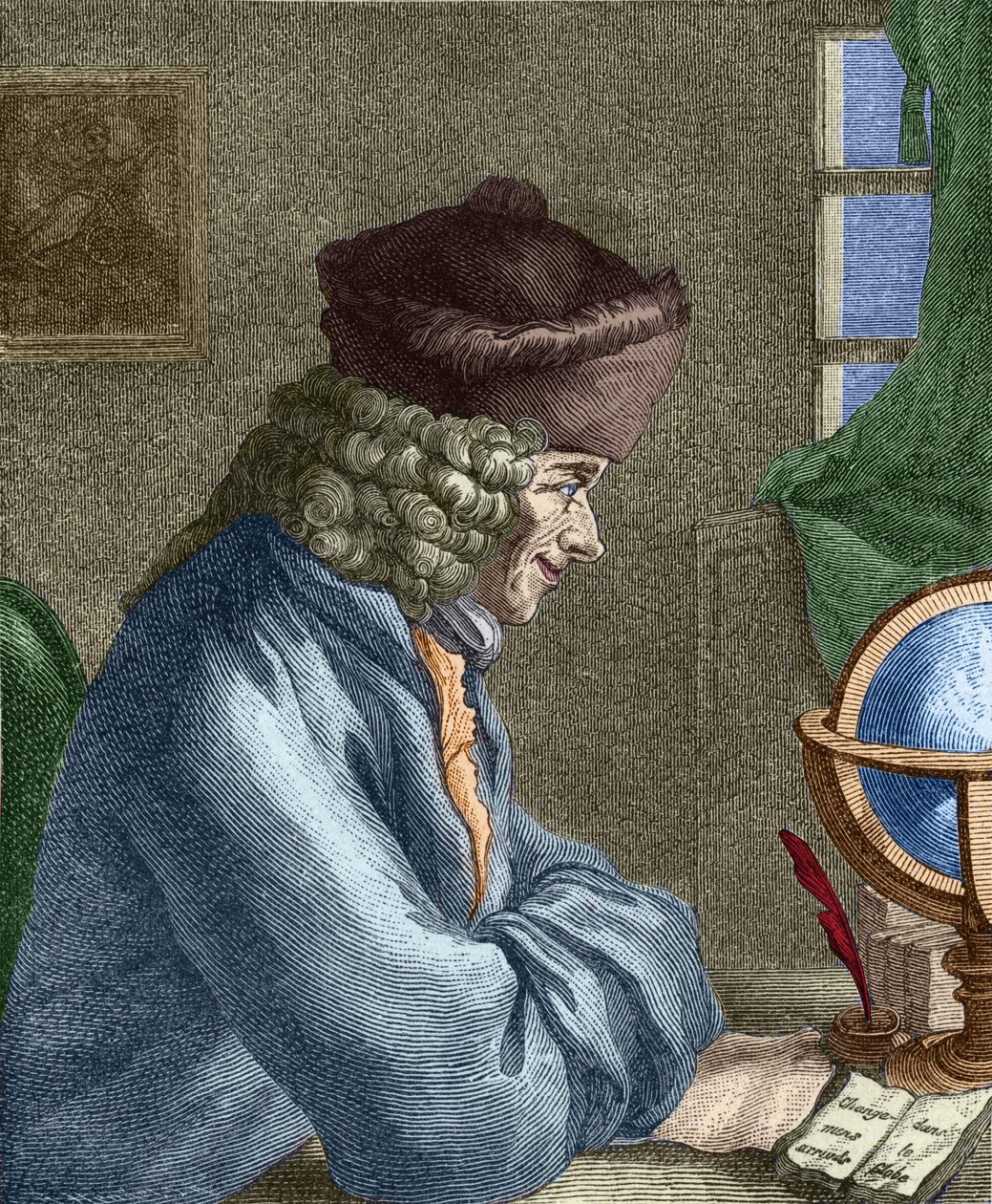 Voltaire in His Office in Vernay by Unknown artist