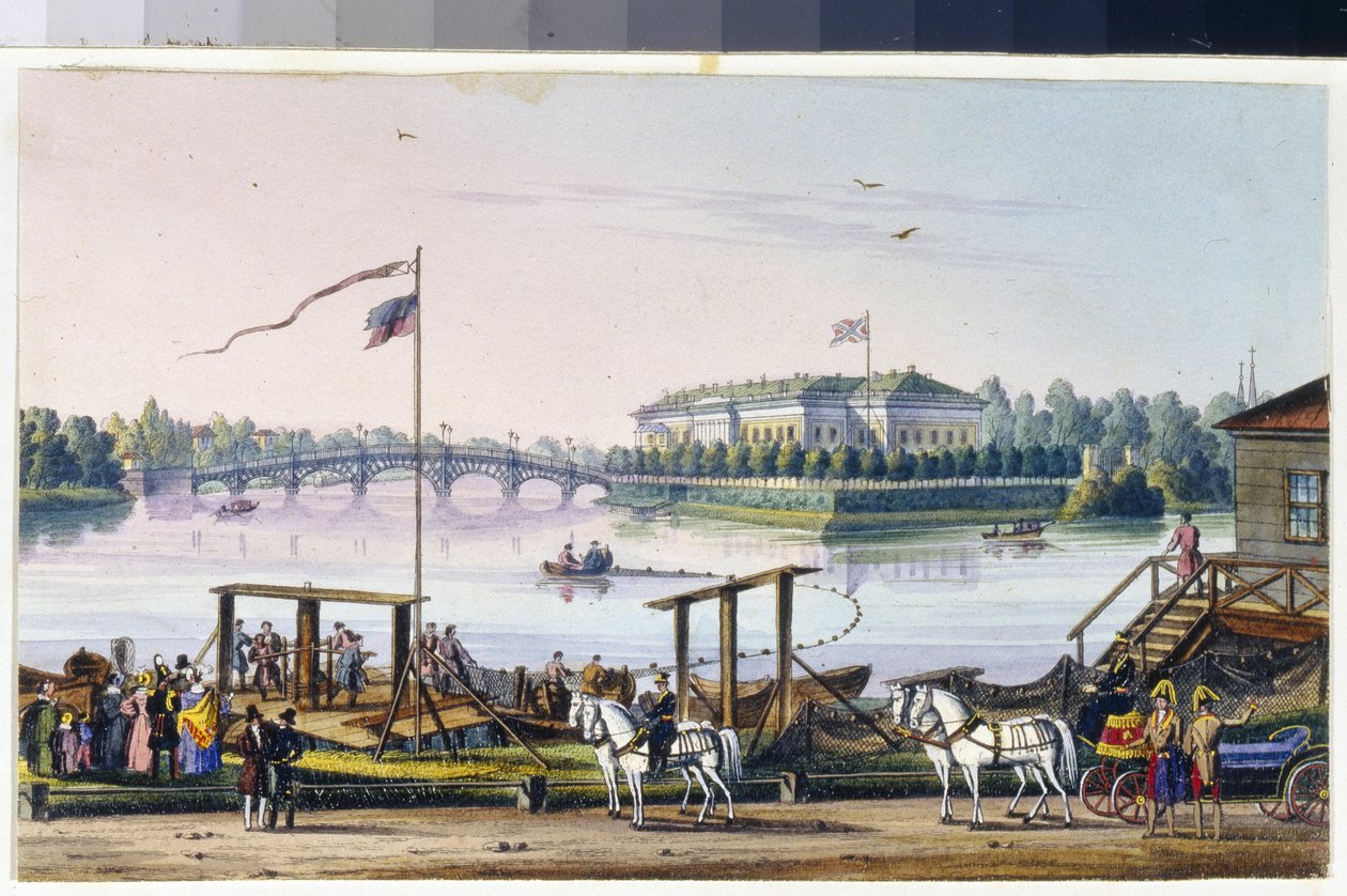 View of the Palace on Kamenny Island in Saint Petersburg (Album of Marie Taglioni) by Unknown artist
