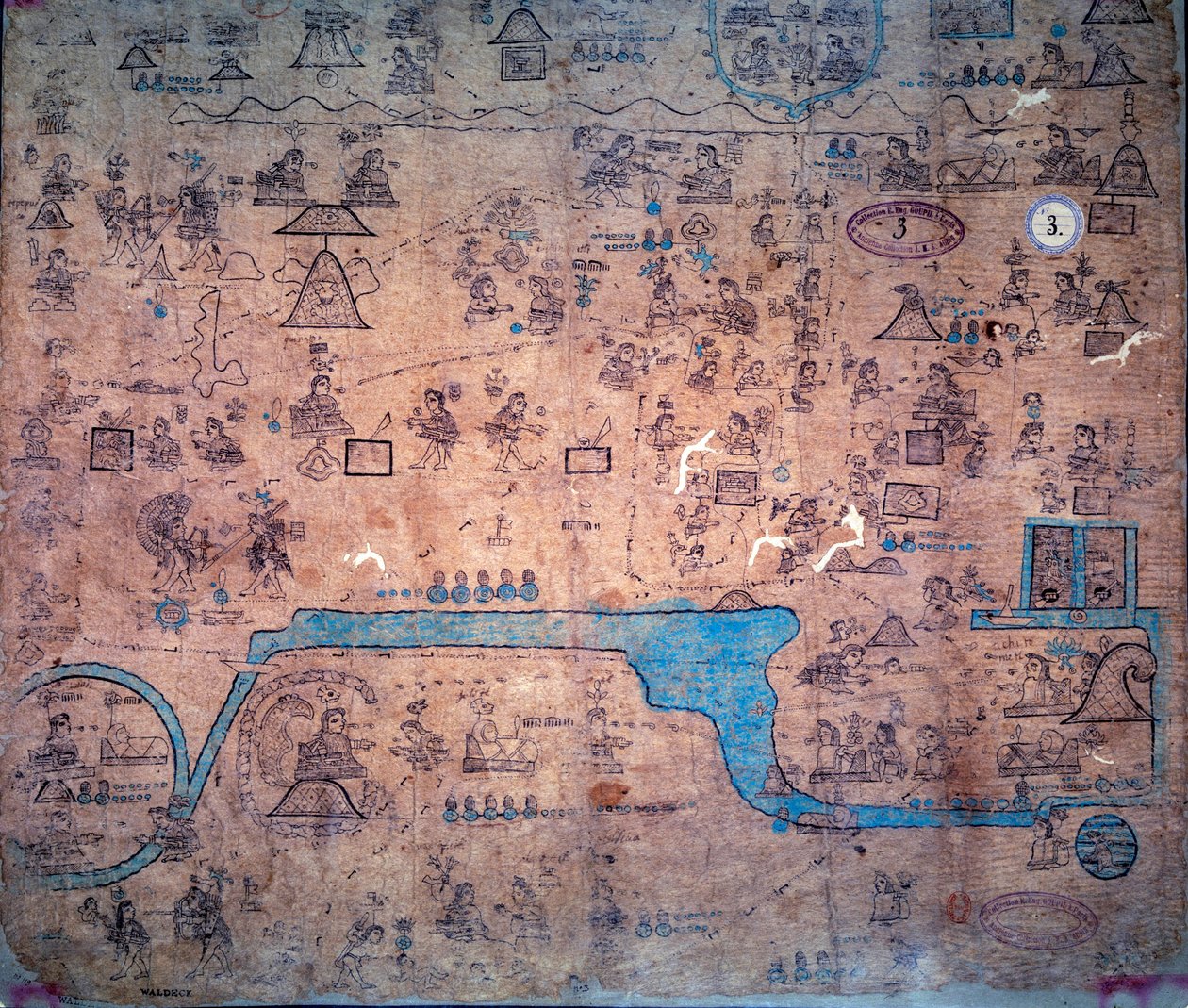 War against the peoples of the north led by Yacanex; the death of Chiconquauthli, chief Acolhua, of Xolotl, to which Nopaltzin, of Achitometl, king of Colhuacan succeeded by Unknown artist