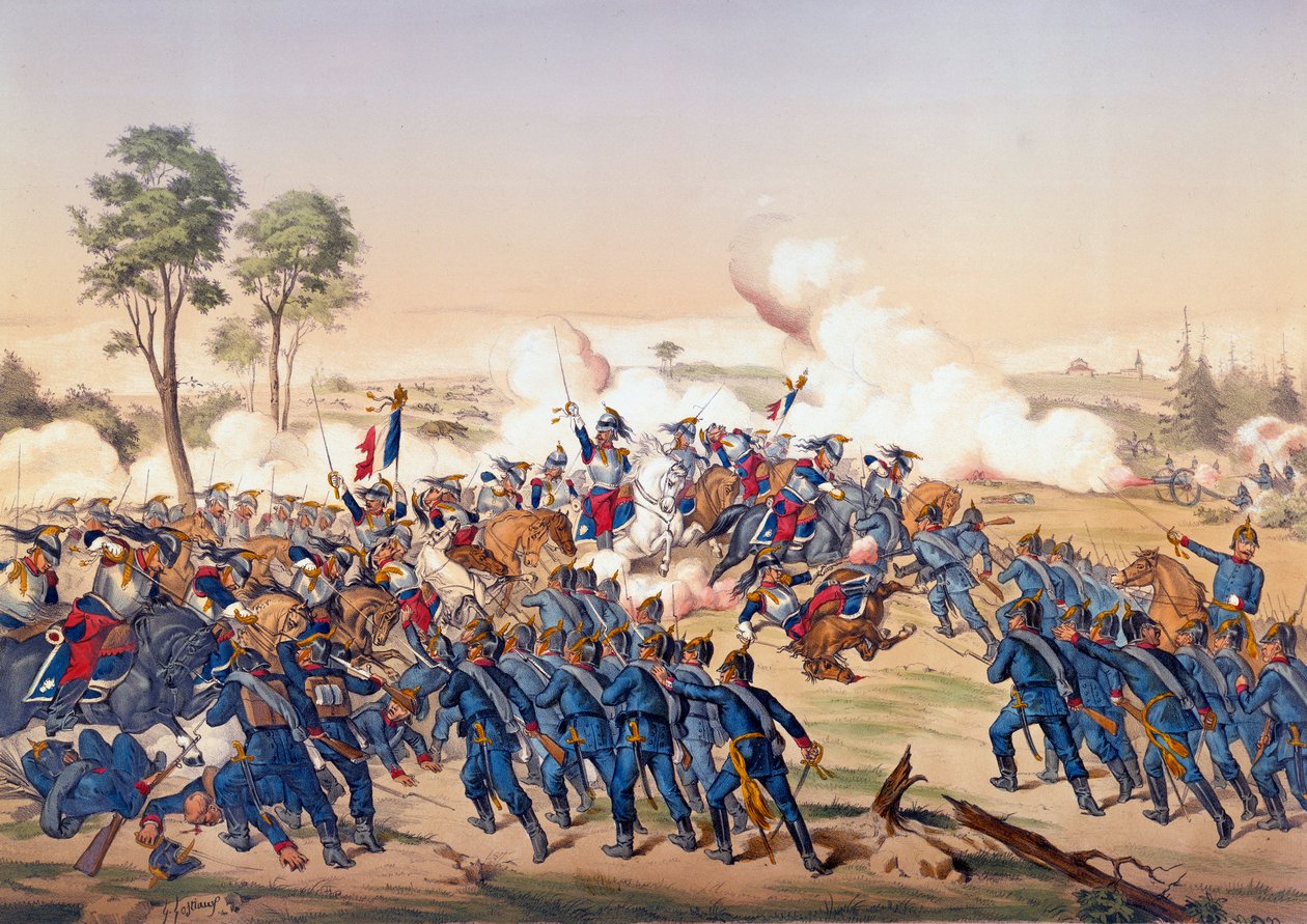 War of 1870: The Charge of the Battleships at the Battle of Froeschwiller Woerth by Unknown artist