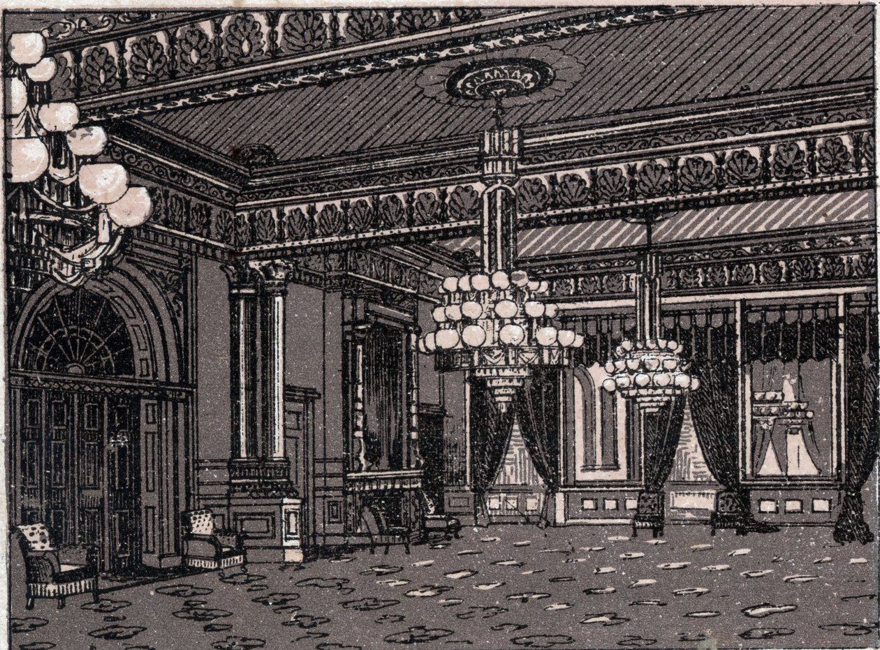 Washington, United States: view of the East Room, White House. in 
