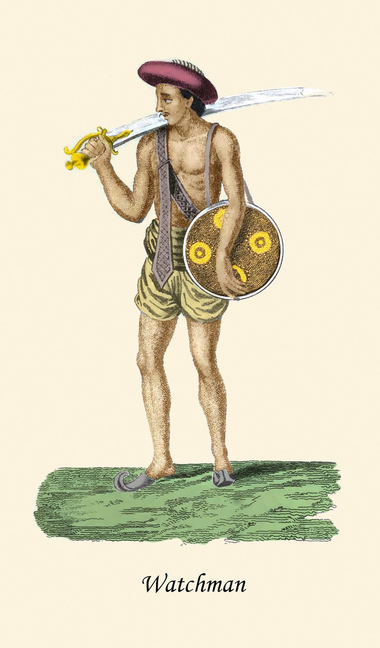 Watchman with Sword and Shield by Unknown Artist