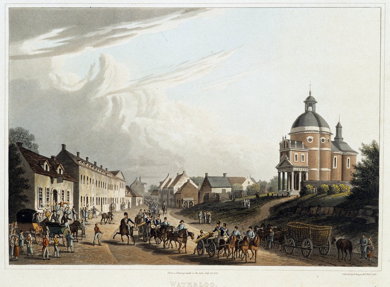 Waterloo: convoy of French cannon back from the front, July 24 by Unknown artist