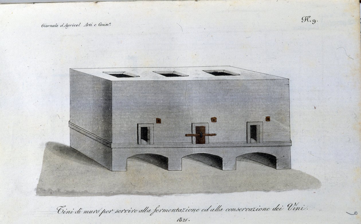 Wine fermentation tank. Plate taken from 