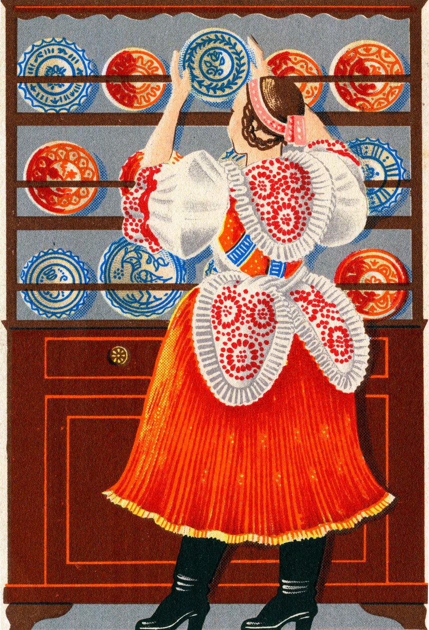 Woman in Traditional Hungarian Dress by Unknown Artist