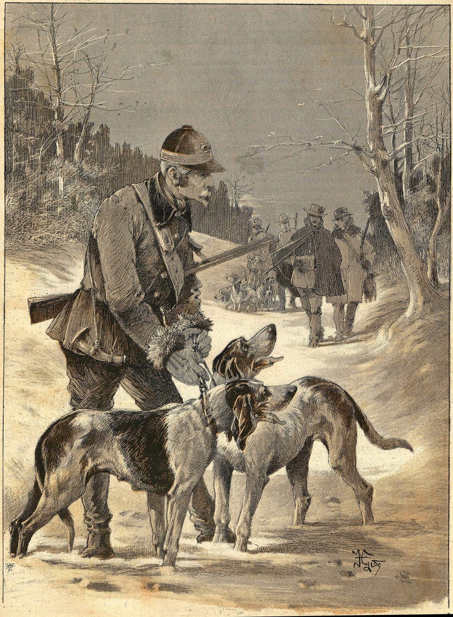 Wood hunting after the watercolour of Gide by Unknown artist