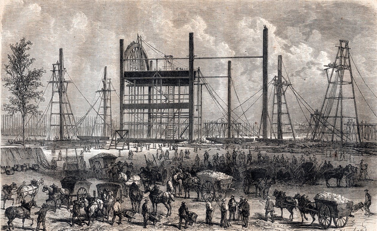 Works of the Mars Field in Paris at the end of April 1866 - engraving of 1867 by Unknown artist