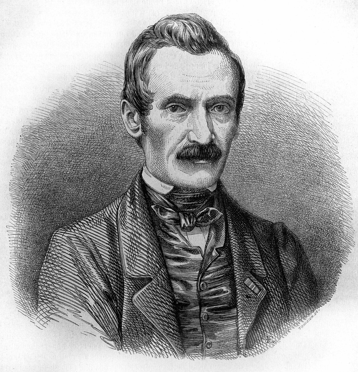 Portrait of Alexandre Calame, Swiss painter and engraver by Unknown artist