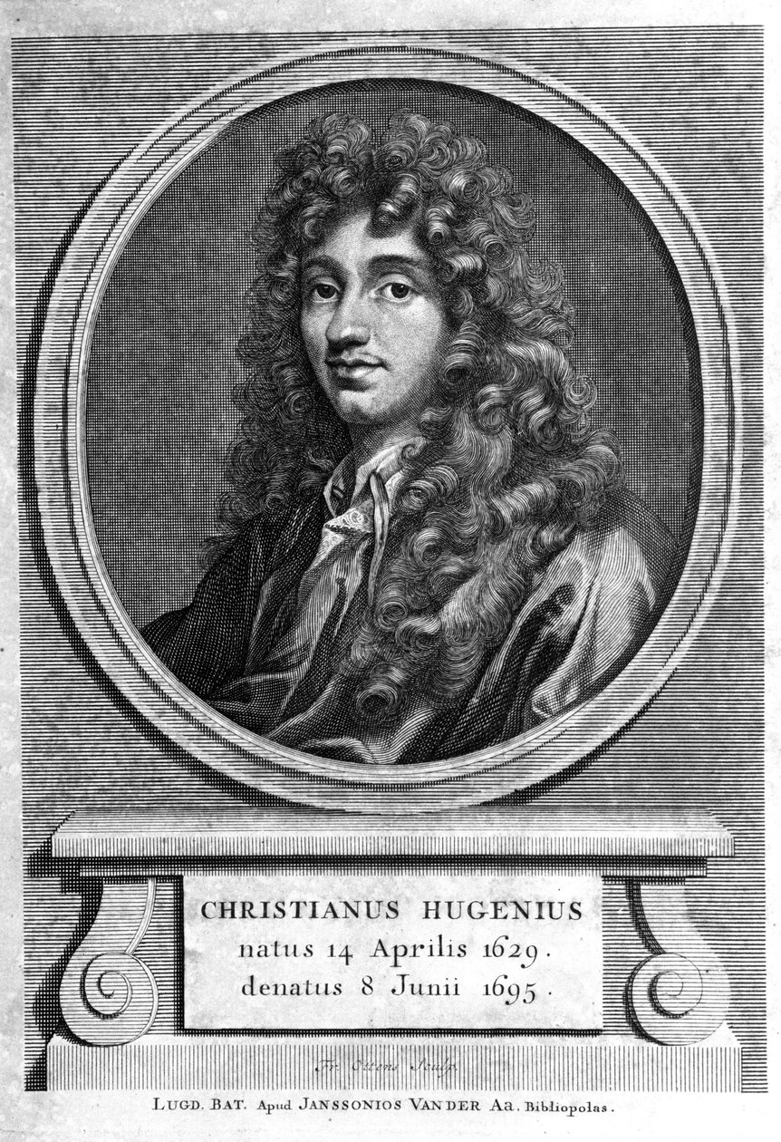 Portrait of Christiaan Huygens, Dutch physicist and mathematician (1629-1695) (19th century engraving) by Unknown artist