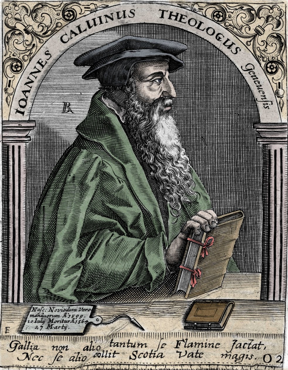Portrait of Jean Calvin (1509-1564), French religious reformer and writer. by Unknown artist