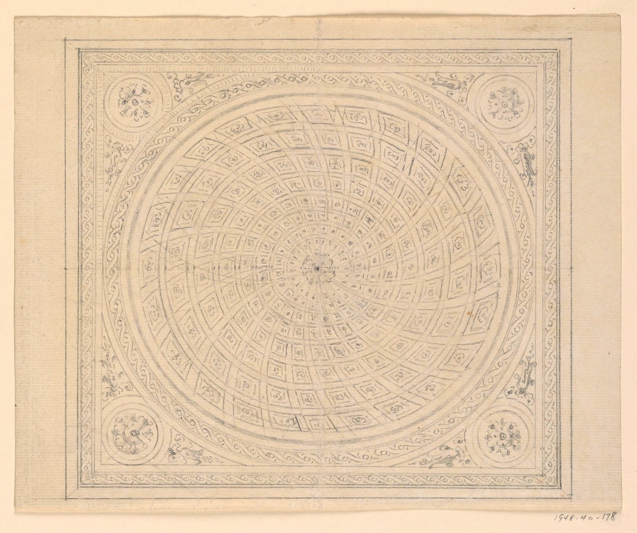 Drawing, Ceiling Design, 1815–22 by Unknown artistUnknown artist