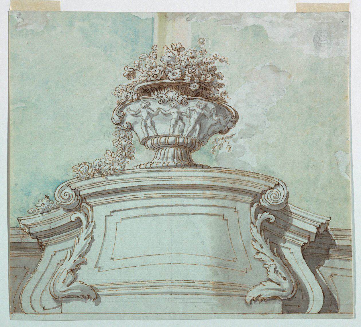 Central Panel for a Ceiling, 1750–1800 by Unknown artistUnknown artist