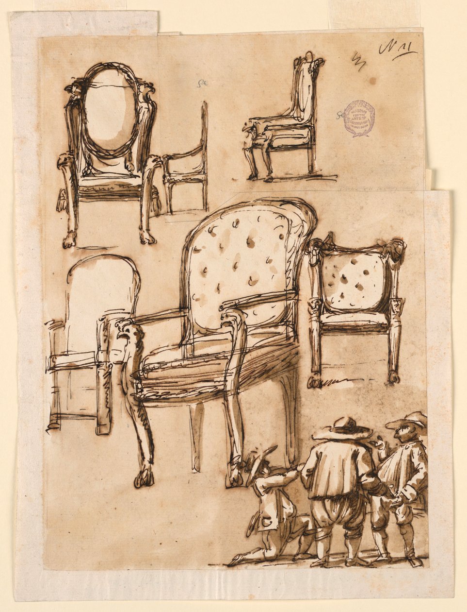Drawing, Chairs, 1780–1790 by Unknown artistUnknown artist