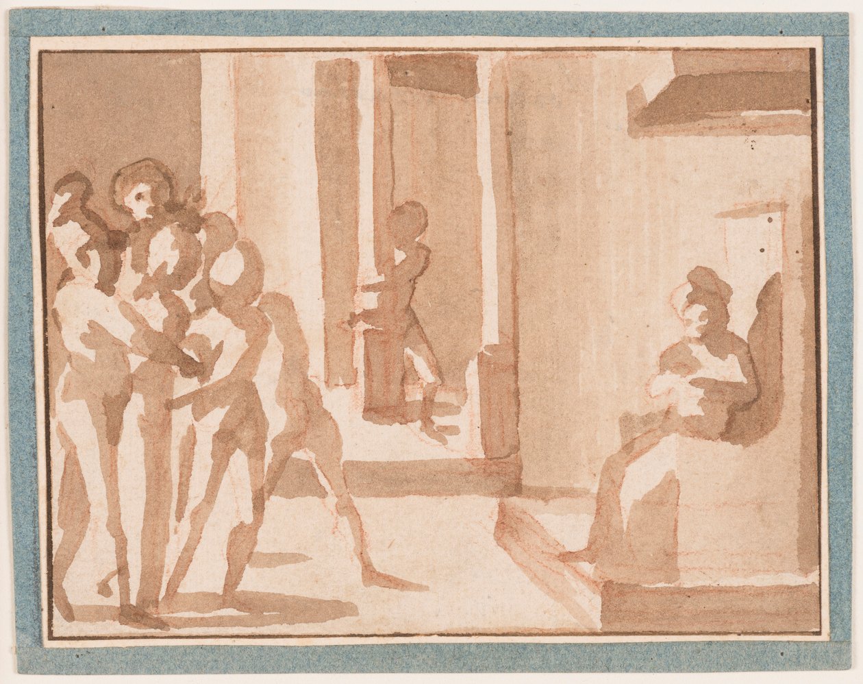 Drawing, Christ before Caiphas, 1550–1600 by Unknown artistUnknown artist