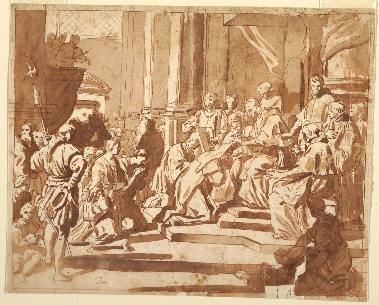Clement XI Vesting His Niece as Nun, ca. 1700 by Unknown artistUnknown artist