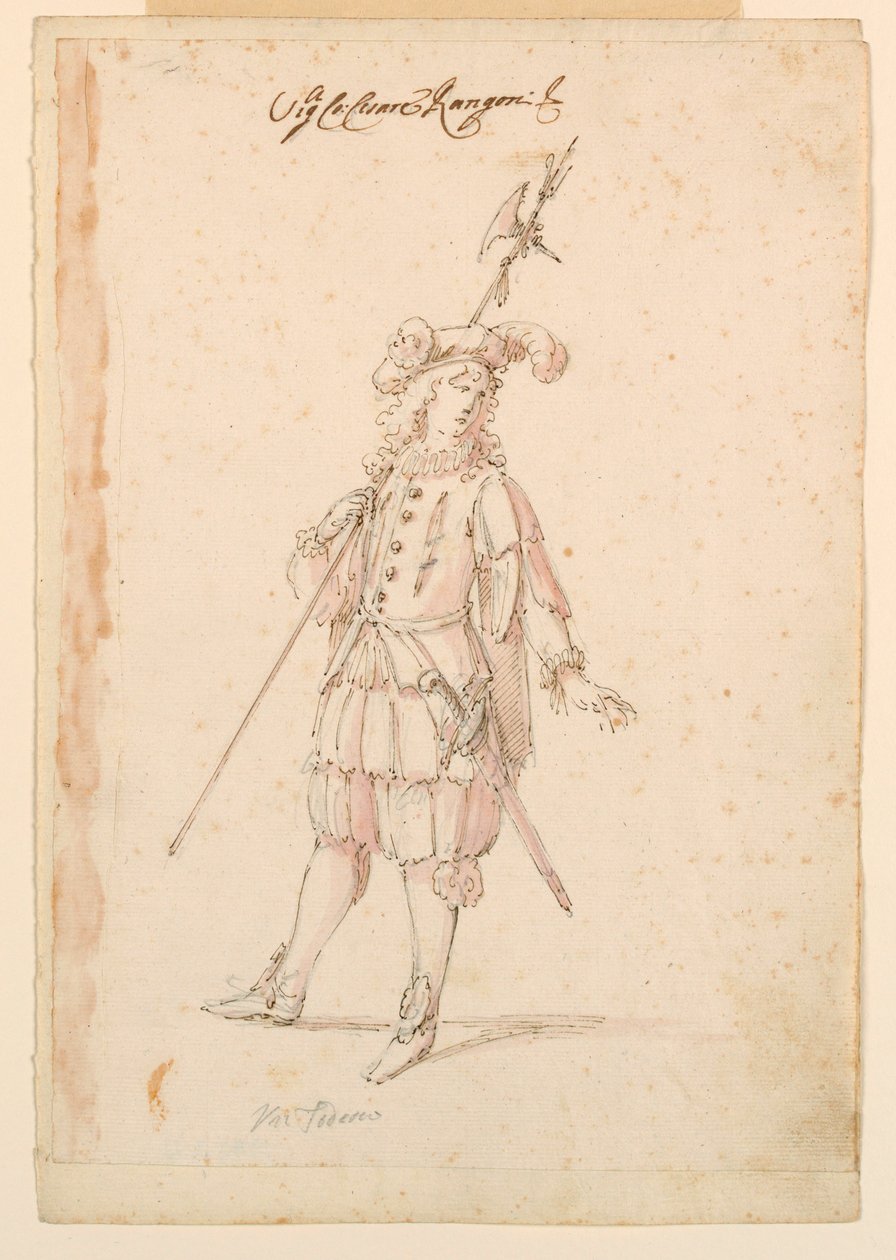 Costume Design: A German for a Ballet, ca. 1720 by Unknown artistUnknown artist