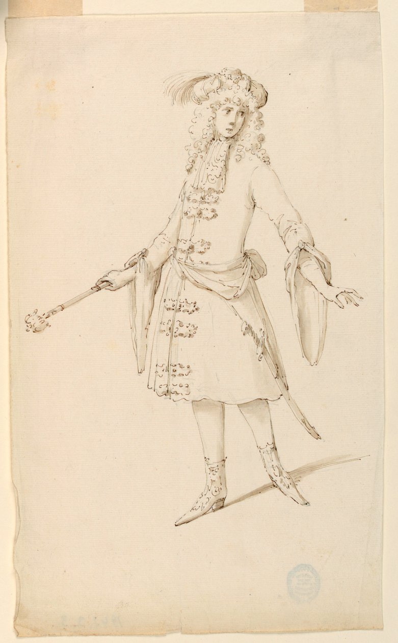 Costume Design: A Nobleman, King, or Prince for a Ballet, ca. 1720 by Unknown artistUnknown artist