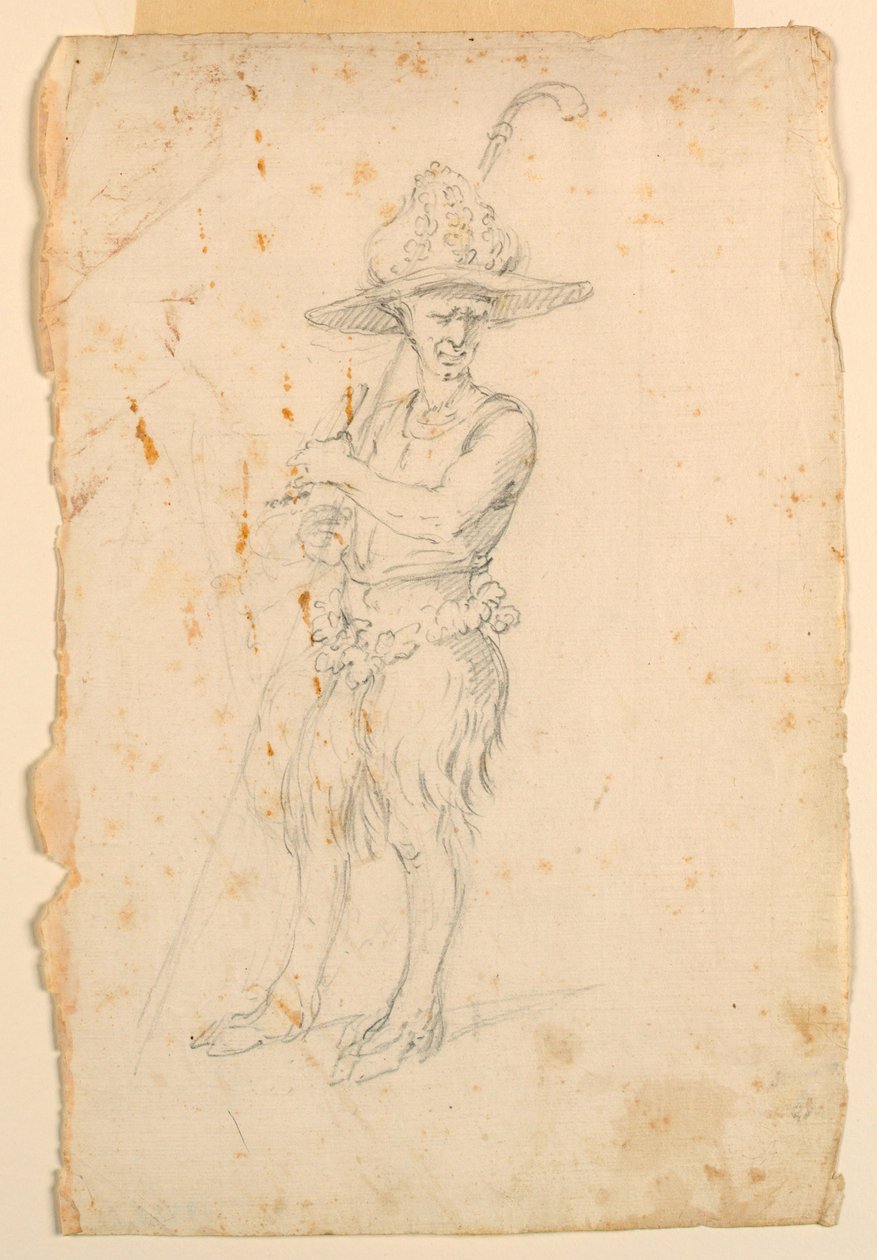 Costume Design: A Satyr for a Ballet, ca. 1720 by Unknown artistUnknown artist