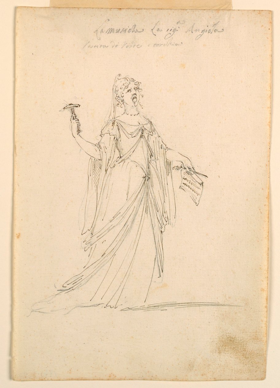 Drawing, Costume Design: Music for a Ballet, ca. 1720 by Unknown artistUnknown artist