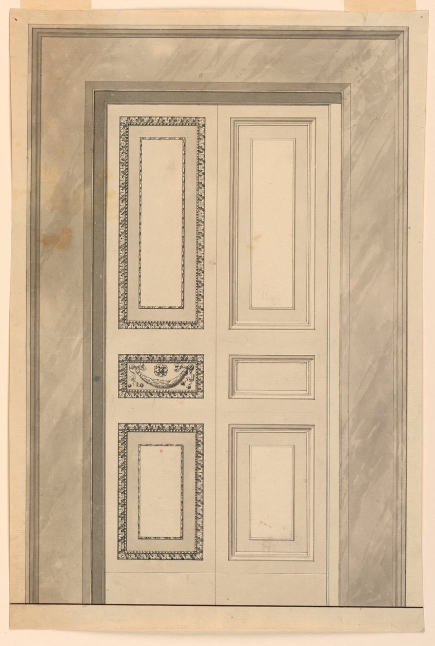 Decoration of a folding door, ca. 1780 by Unknown artistUnknown artist