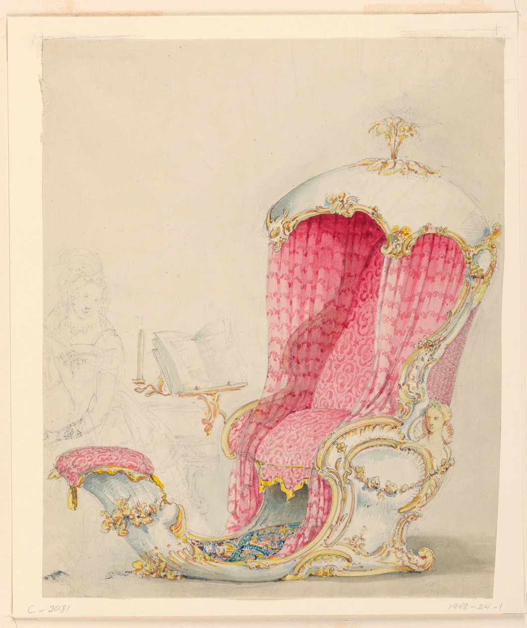 Design for a Chaise Lounge, ca. 1810 by Unknown artistUnknown artist