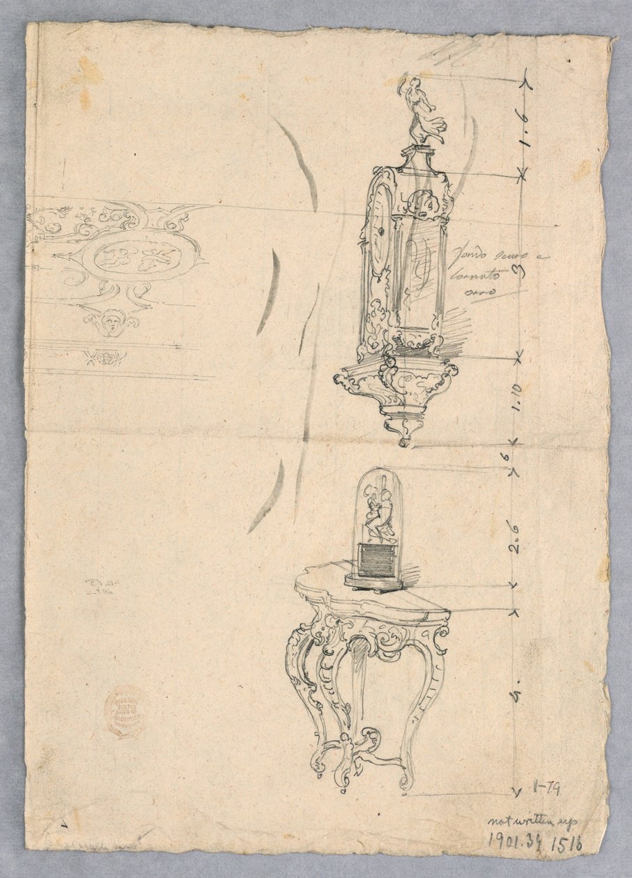 Design for a Clock and Console, 18th–19th Century by Unknown artistUnknown artist