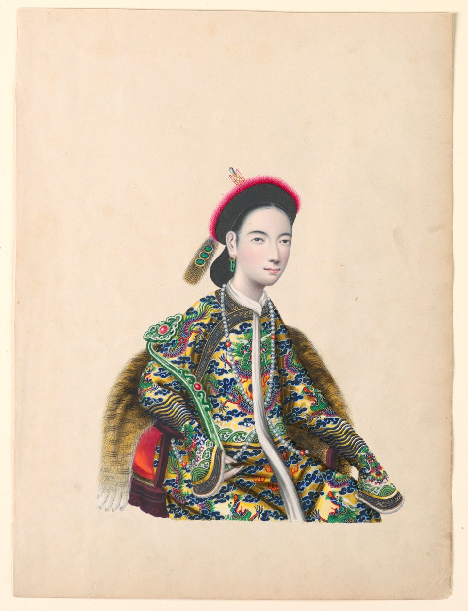 Miniature, Portrait of Seated Lady, ca. 1820–60 by Unknown artistUnknown artist
