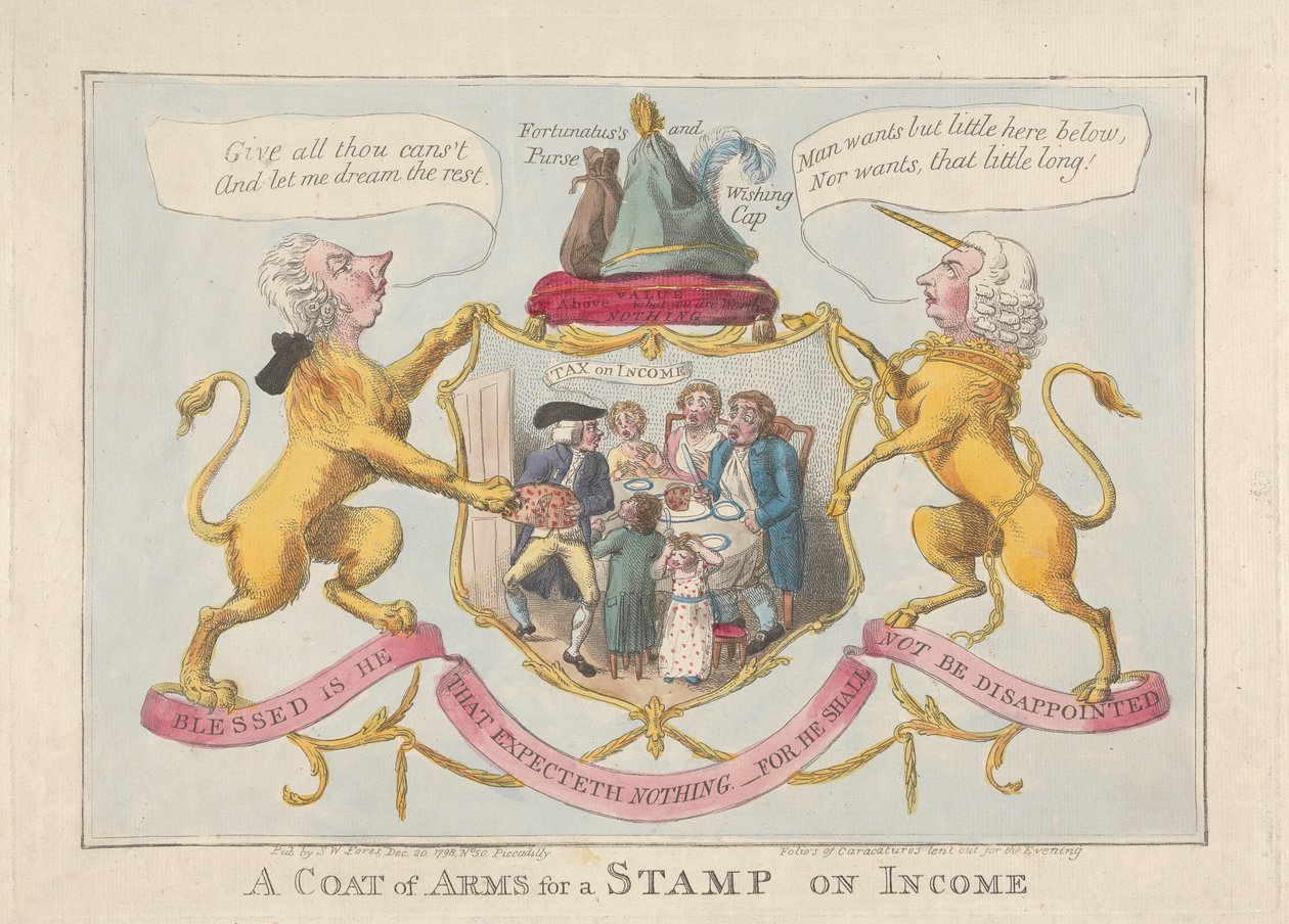A Coat of Arms for a Stamp on Income by Unknown artist