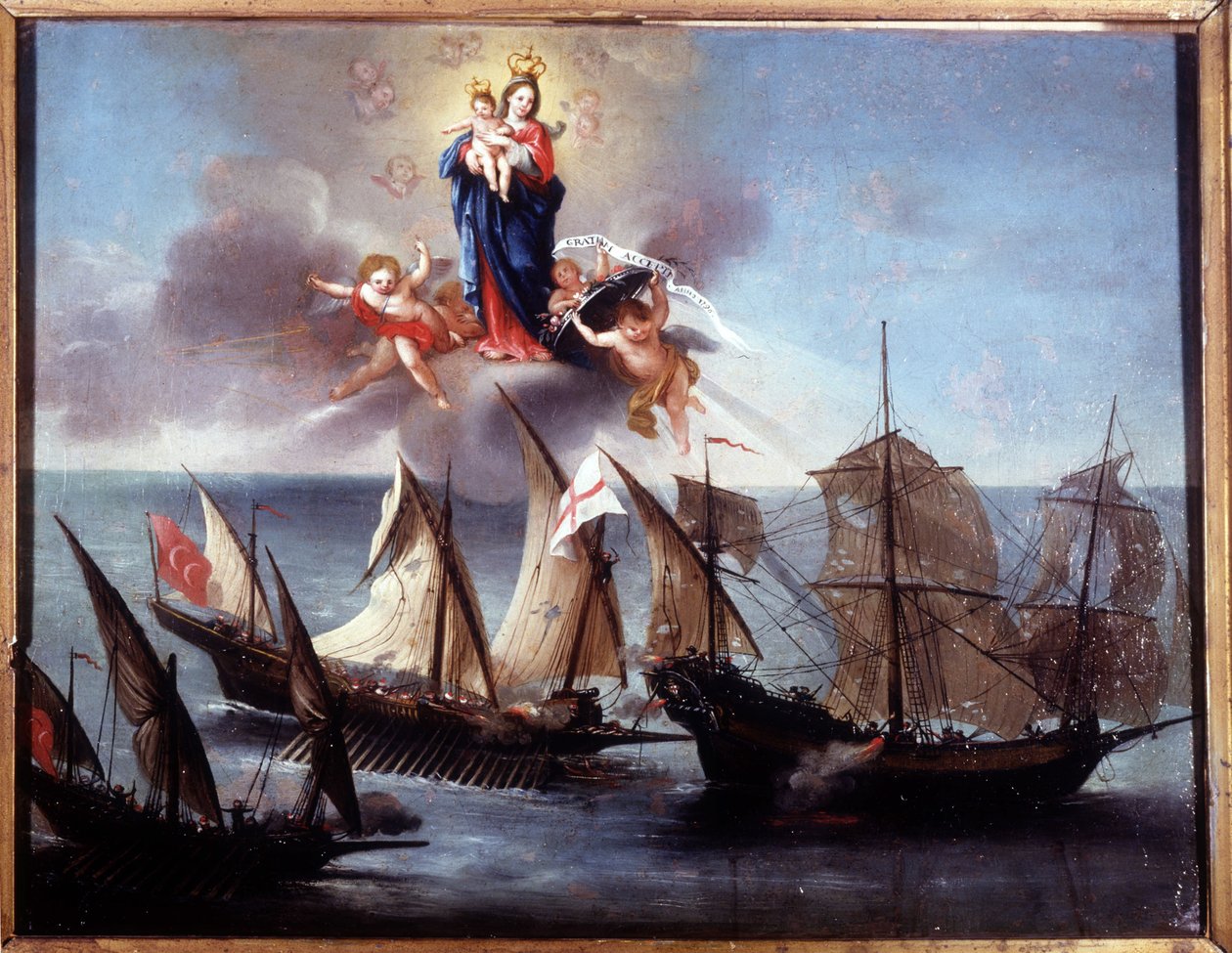 A Genoa Boat Attacked by a Galiot and a Barbarian Half-Galley by Unknown artist