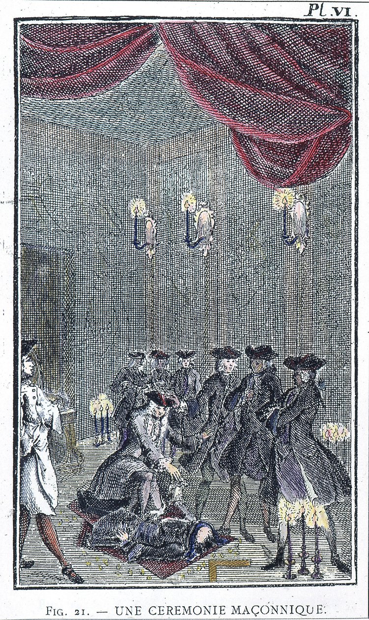 A Masonic Ceremony - Based on an Engraving from the Collection of 