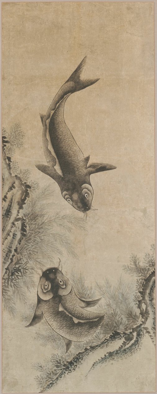 A Pair of Carp by Unknown artist