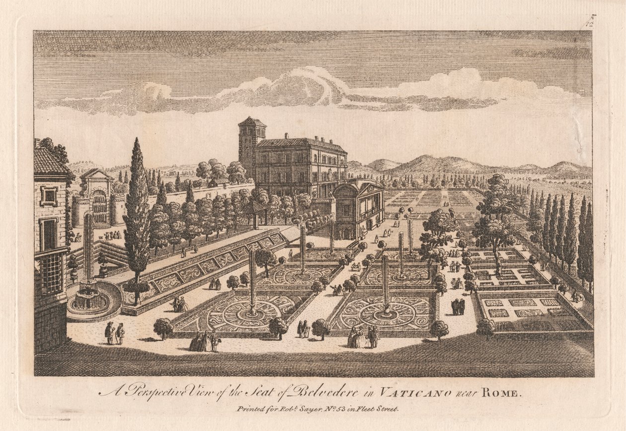 A Perspective View of the Seat of Belvedere in Vaticano near Rome by Unknown artist